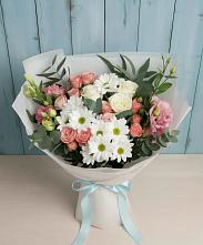 Букет цветов из:  Розы, Лизиантусы и Хризантемы #REPLACE_PRED# Дубовке Тульская область