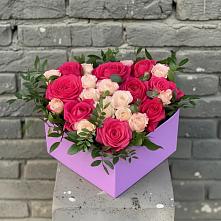 Цветочная композиция из Розы в коробке в Дубовке Тульская область
