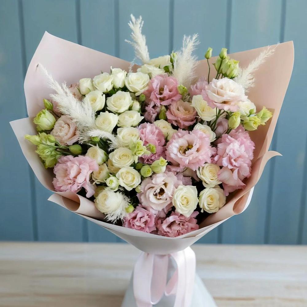 Букет цветов из: Альстромерии и Розы в Дубовке Тульская область