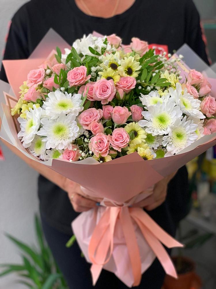 Букет цветов из: Розы и Хризантемы в Дубовке Тульская область