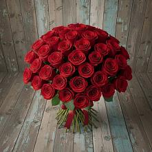Букет 55 Красных роз Фридом #REPLACE_PRED# Дубовке Тульская область