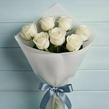 Букет 7 Белых роз Эдлесс Лав в Дубовке Тульская область