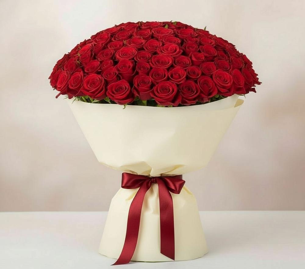 Букет 101 Красная роза Милано в Дубовке Тульская область