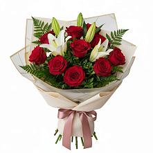 Букет цветов из:  Лилии и Розы в Дубовке Тульская область