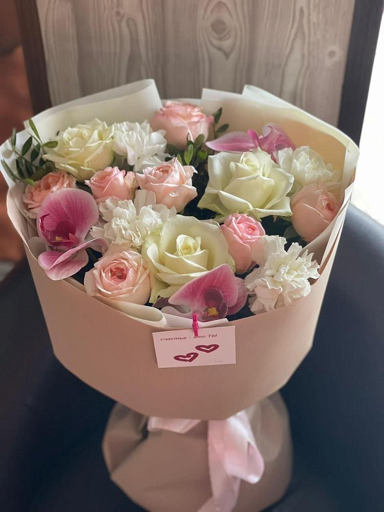 Букет цветов из: Орхидеи, Розы и Гвоздики в Дубовке Тульская область