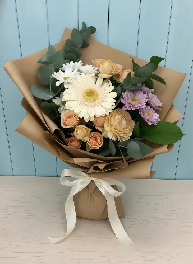 Букет цветов из: Герберы и Хризантемы в Дубовке Тульская область