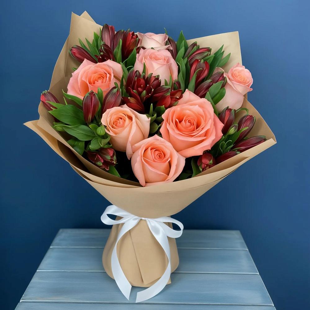 Букет цветов из: Розы и Альстромерии в Дубовке Тульская область