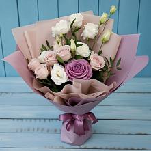 Букет цветов из:  Розы и Лизиантусы #REPLACE_PRED# Дубовке Тульская область