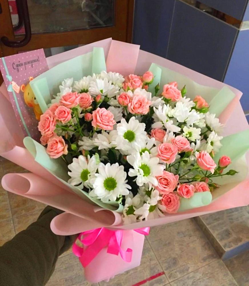 Букет цветов из: Розы и Хризантемы в Дубовке Тульская область