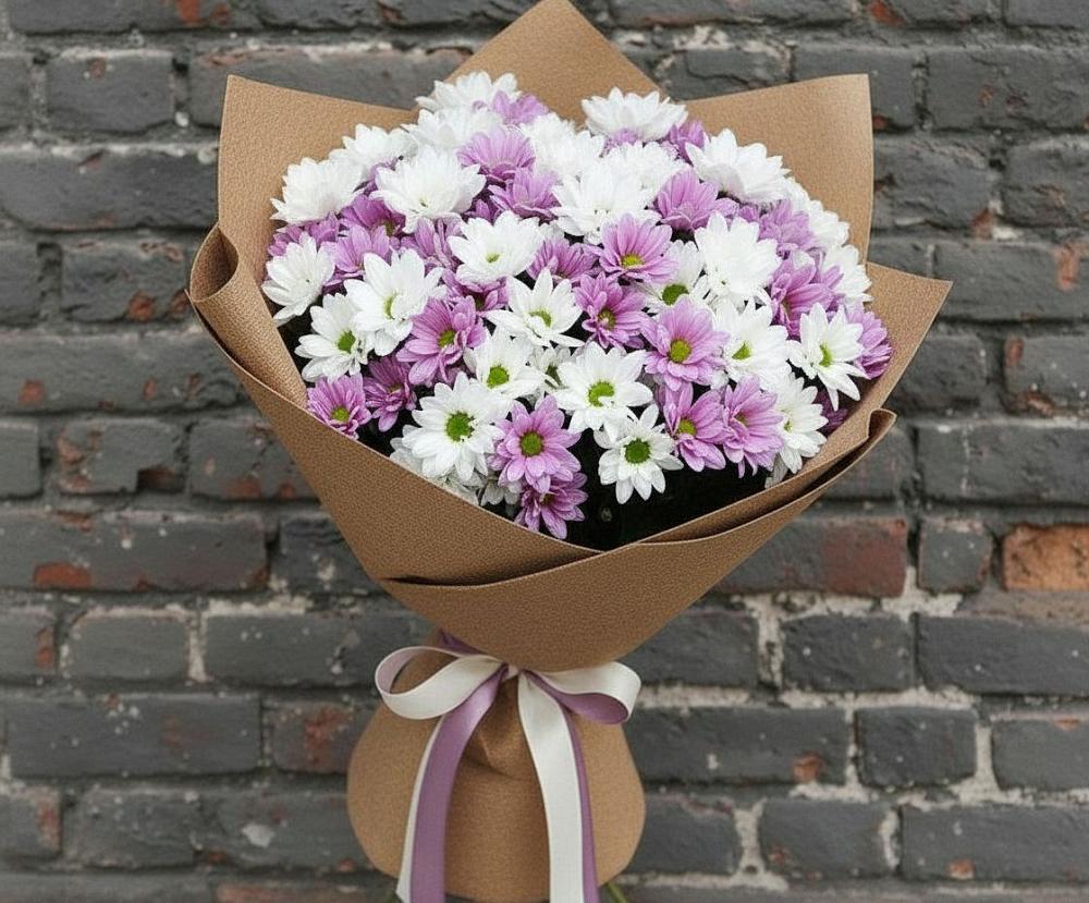 Букет цветов из: Хризантемы в Дубовке Тульская область