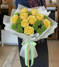 Букет цветов из:  Хризантемы и Розы в Дубовке Тульская область