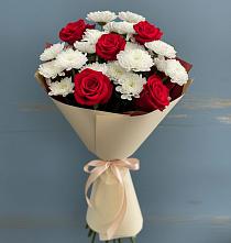 Букет цветов из:  Розы и Хризантемы в Дубовке Тульская область