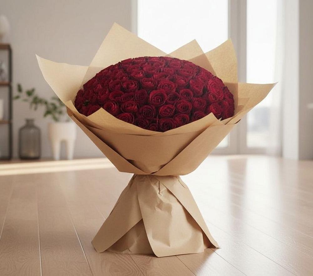 Букет 101 Красная роза в Дубовке Тульская область