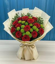 Букет цветов из:  Розы и Хризантемы #REPLACE_PRED# Дубовке Тульская область