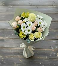 Букет цветов из:  Альстромерии, Розы и Хризантемы #REPLACE_PRED# Дубовке Тульская область
