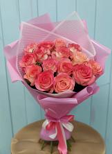 Букет 15 Розовых роз Равель в Дубовке Тульская область